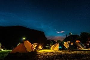 Fotografia de acampamento de trekking