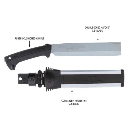Faca Silky Nata Double Edge Hatchet Machete 240mm Japão - Imagem 7