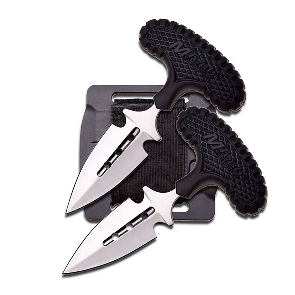 Conjunto Duas Mini Push-Dagger Bainha Nylon Rígido