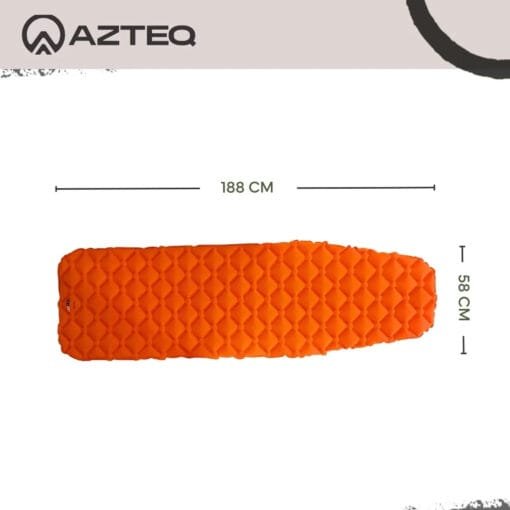 Colchonete Inflável Solteiro Ultralight Dobrável Leve Azteq - Imagem 4